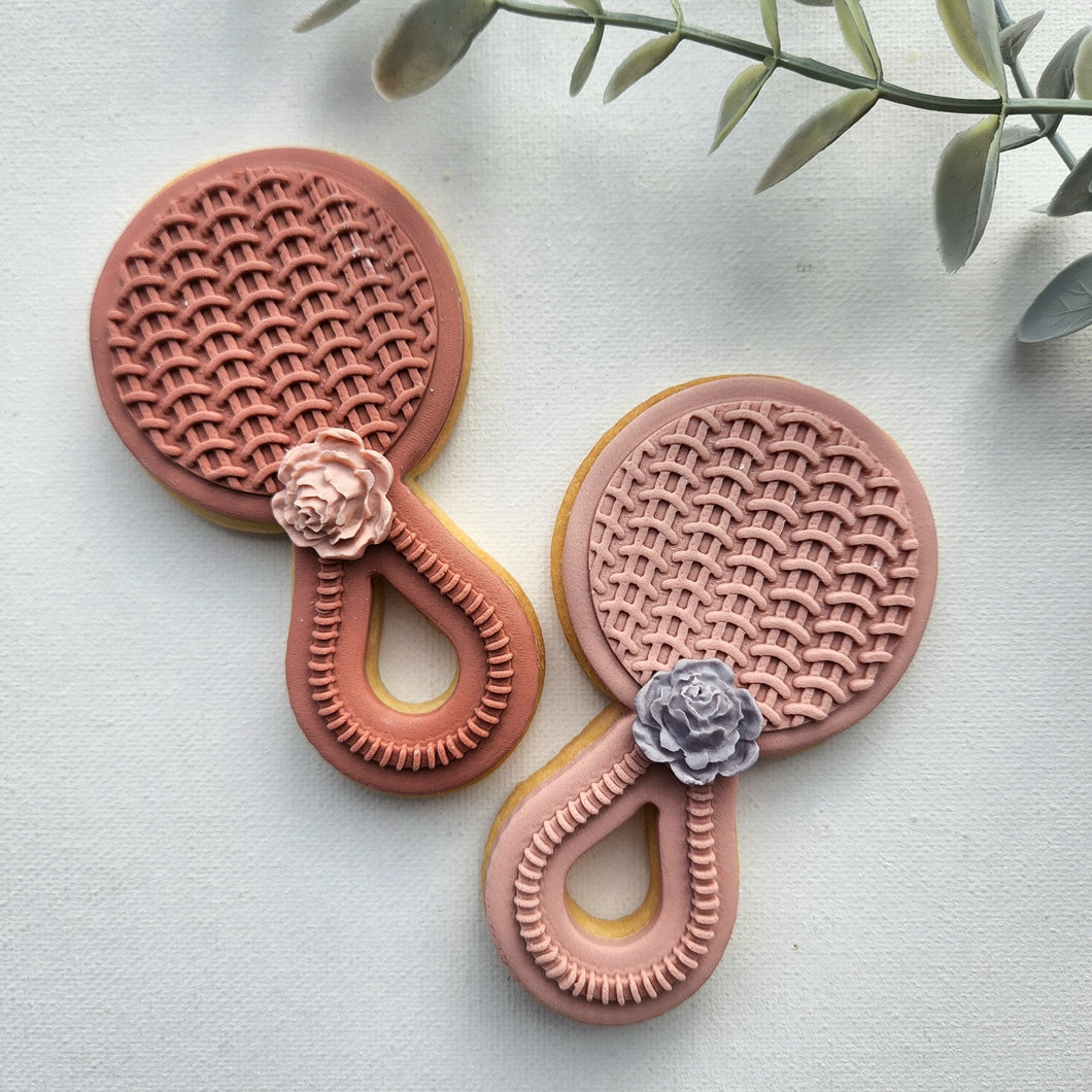 Baby Rattle w Rattan detailing