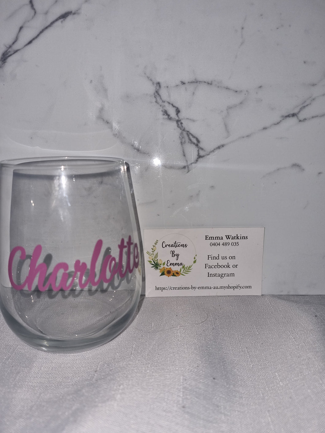 Personalised Stemless glass