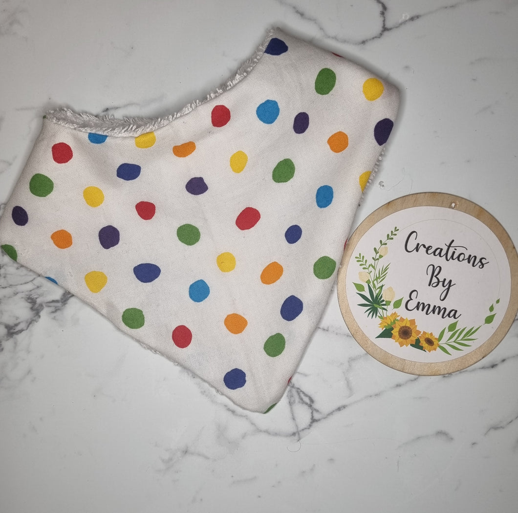 Rainbow Dots Dribble Bib